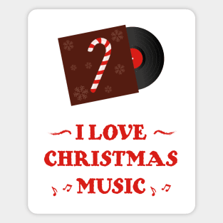 Funny I Love Christmas Music | Gift Ideas | Candy Cane Magnet